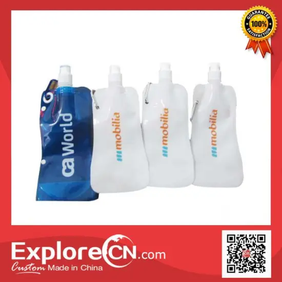 Hot sale 480ML plastic foldable water bottle