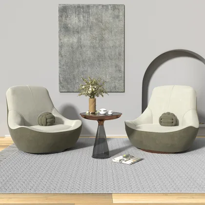 Italian Design Rotatable Lonely Wind High Back Sofa Chair