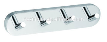 top quality Chrome plating brass row robe hooks wall mounted