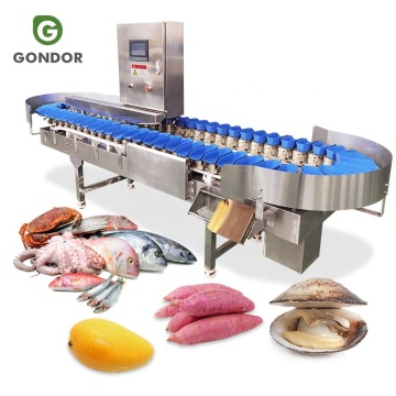 Levande räkor och fiskstorleksbetygssorteringsmaskin och system