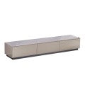 Sleek and Modern Entertainment Console with Stone Top