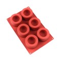 6 x Hollow Cylindrical Silicone Mousse Mold