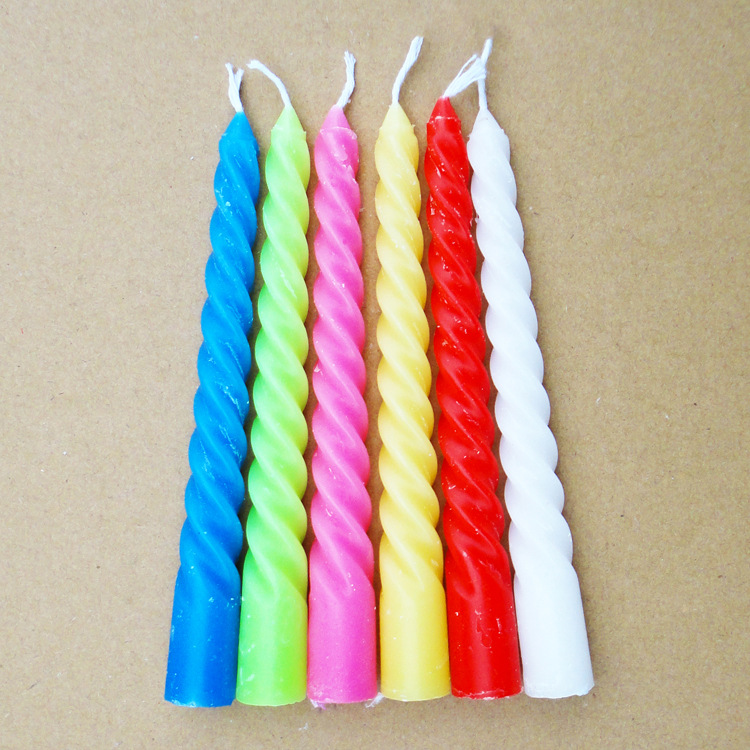 Color thread candles