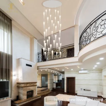 Custom modern glass chandelier Adjustable quality pendant light