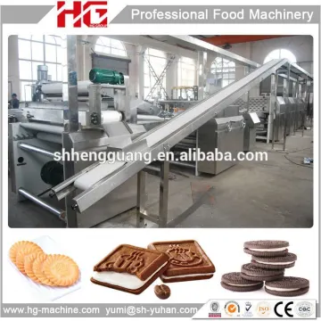 High efficient full automatic sandwich biscuit making machine