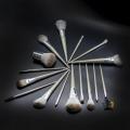 16 pcs Glitter Grip Large Makeup Brush Set