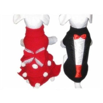 Pet Bride And Groom Dog Costumes Xs - Xl For Chihuahuas , Pomeranian