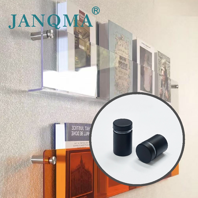 Matte black Advertising screw acrylic sign standoff