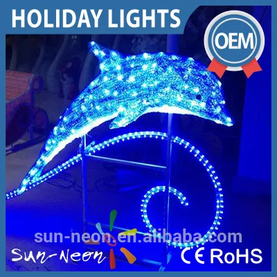 Jumping 3d led dolphin light