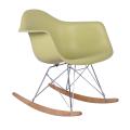 Silla réplica mecedora de plástico Eames RAR