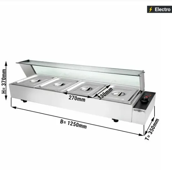 Hot Selling Stainless Steel Bain Marie Fast Food Electric Buffet Bain Marie