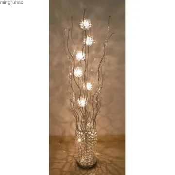 Aluminium Wire flower standing floor Lamp