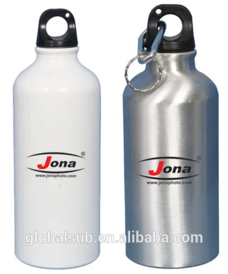 600ml Sublimation Aluminium metal sports bottle With Chain