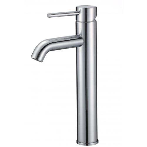 Single Hole Basin Faucet Round Brass Single Handle High Basin Faucet Supplier