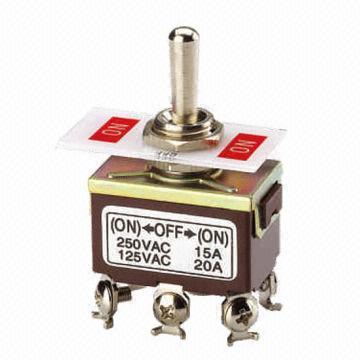 On-off-on 125/250V AC 15/20A Car Dash Toggle Flick Switch, Rainproof