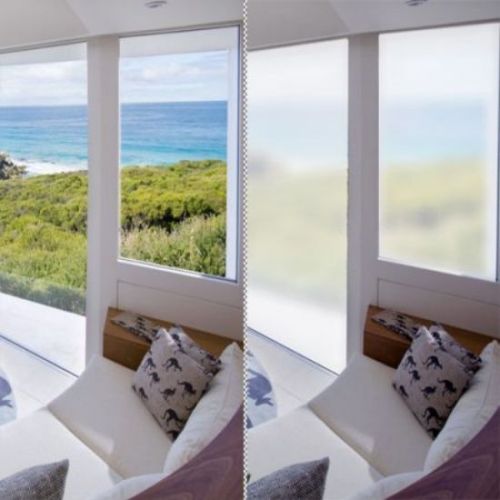 Switchable smart self adhesive PDLC glass film