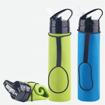BPA-Free 600ml Collapsible Silicone Folding Water Bottle