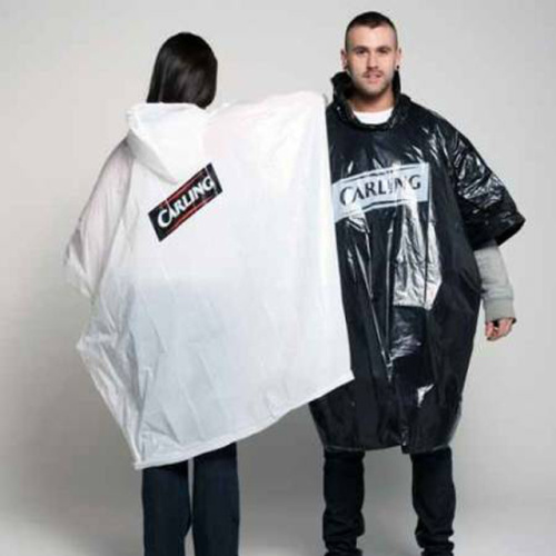 emergency disposable rain poncho with logo