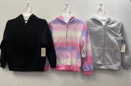 Kids Boy Full Zip Fleece Jacket - Sherpa Lining Hoodie