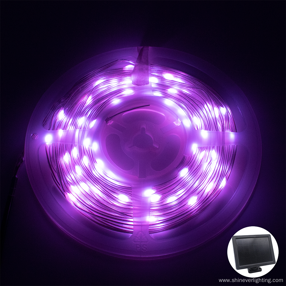 LED RGB Solar Christmas Lights Garden String