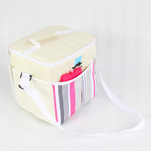 Picnic Storage Casual Striped Men Women Cooler Bag