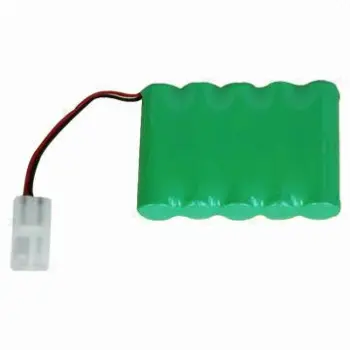 NiMH AA Rechargeable Battery Pack with 1,000mAh Capacity, 6V Nominal Voltage