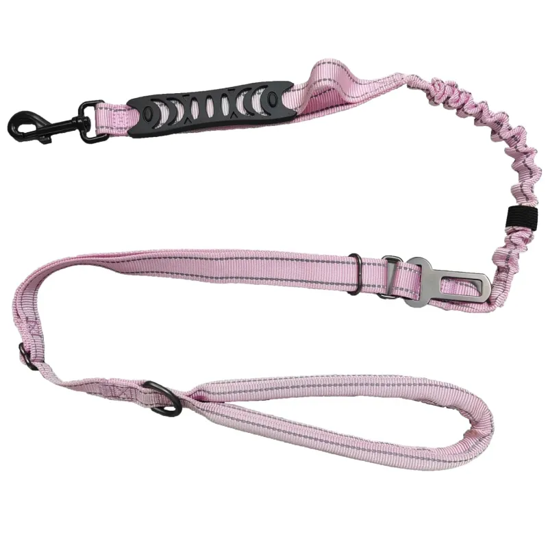 Heavy Duty Retractable Dog Lead with Reflective Bungee Webbing