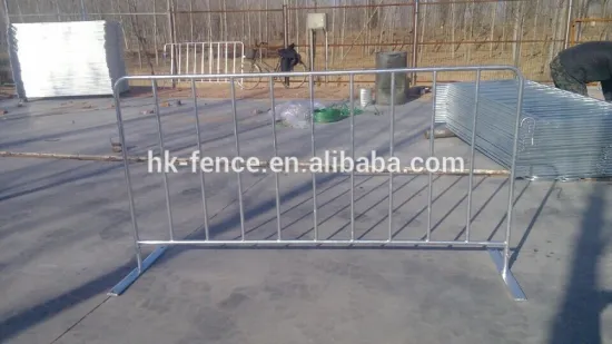 HDG or powder coated crowd control barrier with flat base or v base or arch foot for Australian or European market