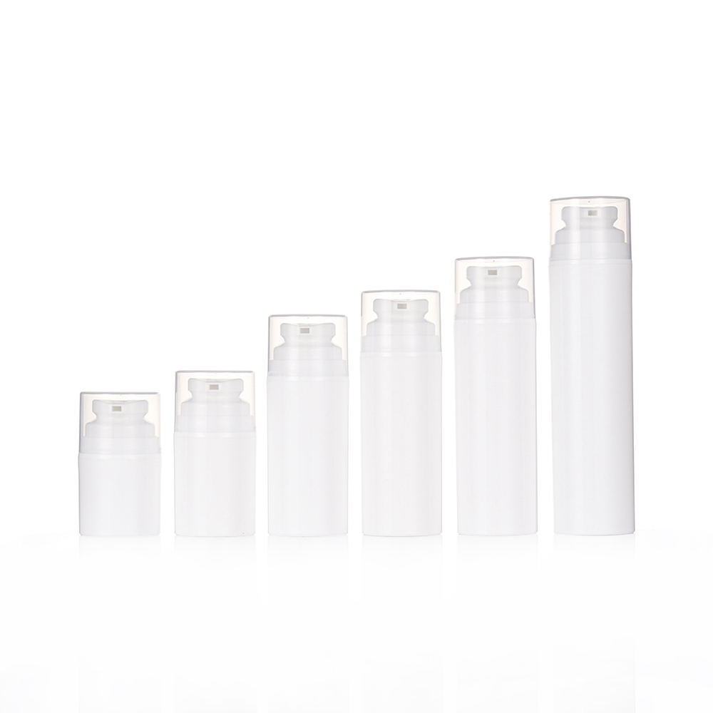 Empty White Press Pump Lotion Bottles