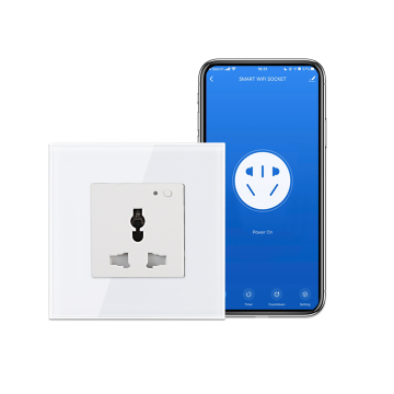 Bingoelec Tuya Smart 16A Remote Control Power Monitor Function WiFi Wall Socket Plug With LED Indicator