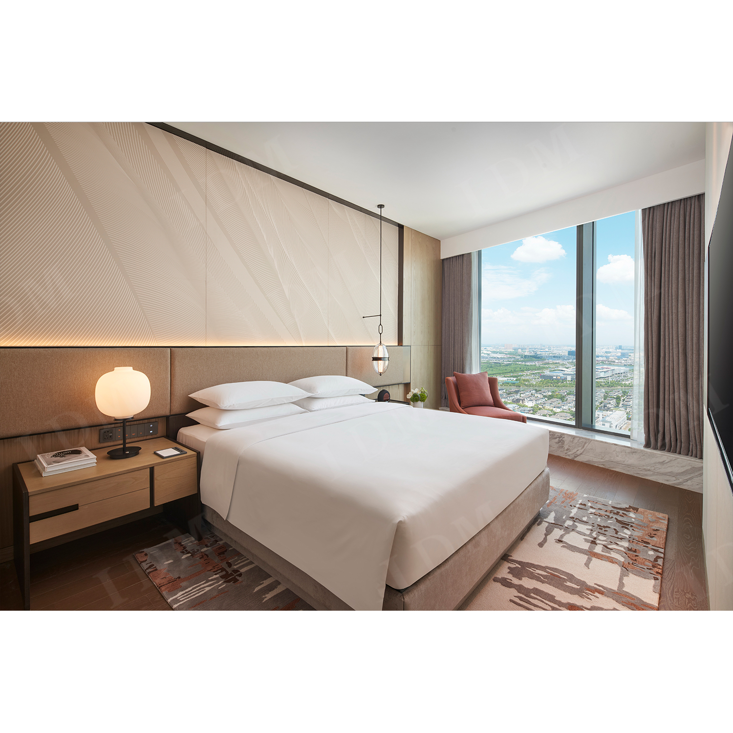 Modern Five-Star Hotel Bedroom Furniture Design