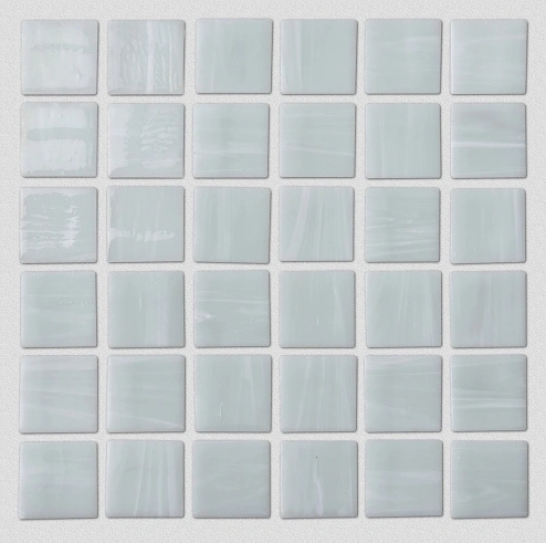 Large Square Shape Milky White Mosaic Art Brick