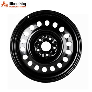 Wheelsky 725702 17 Inch 5x1143 Black E-Coating Steel Wheel Rim