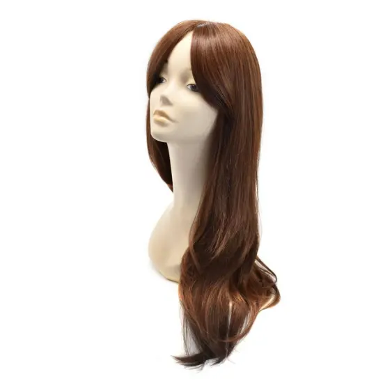 Large Stock Factory Cheap Price Synthetic Hair Wig Light Brown Color Wig Hair For Woman
