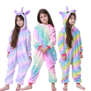 Kigurumi Licorne Children Pajamas Winter Sleepwear Boys Onesies Girls Outfits Set Unicorn Panda Animal Pyjama Kids Baby Pijamas