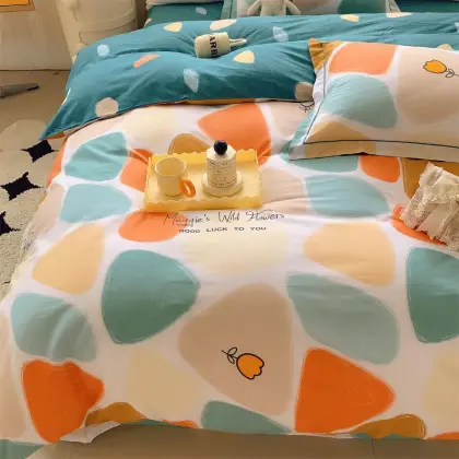 Pebbles bed sheet cover bedding pillowcase set