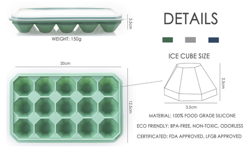 Diamond Silicone Ice Cube Tray Maker