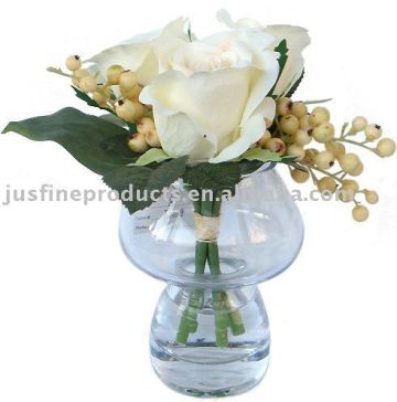 7.87" Rose Arrangement, Artificial Rose Arrangement