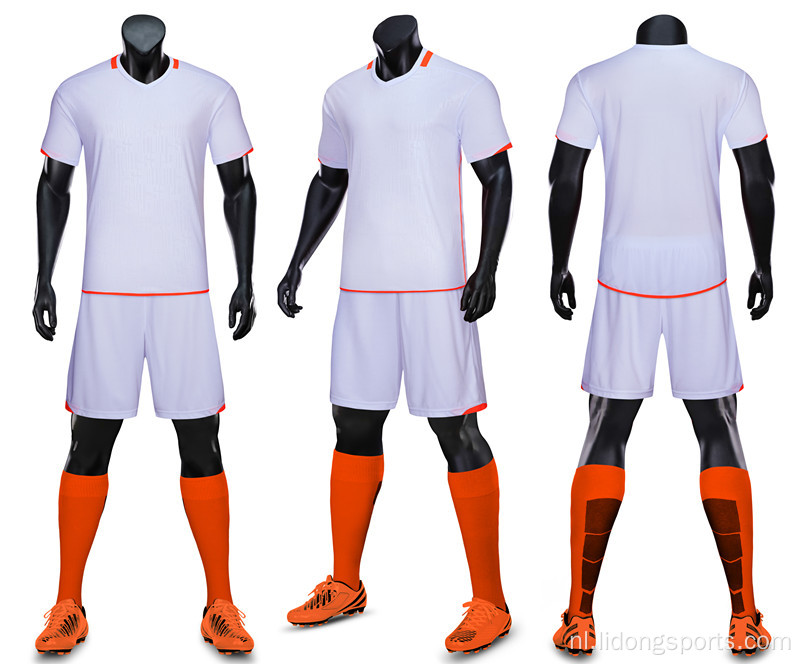 Hot Sale Ademend Soccer Uniform Set Football Uniform Custom Soccer Wear Football Personaliseer Naam Team