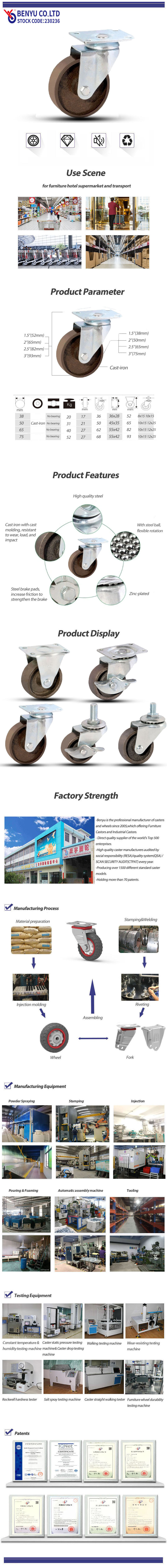 Iron Swivel Plate Castors