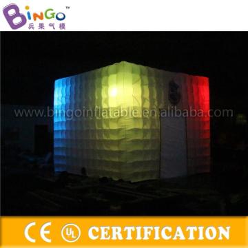 inflatable photo booth LED light/inflatable photo booth studio/square inflatable photo booth for wedding