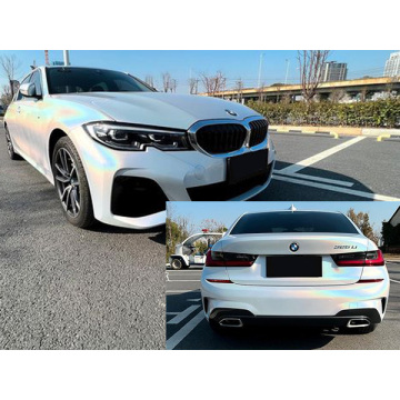 gloss rainbow laser white car vinyl wrap