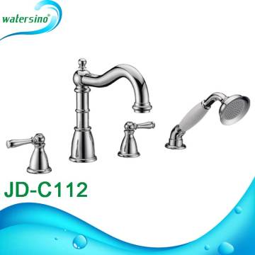 JD-C112. UPC 4 hole deck mounted dual handle bathtub faucet