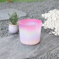 Peach Gradient Translucent Crystal Meditation Singing Bowl