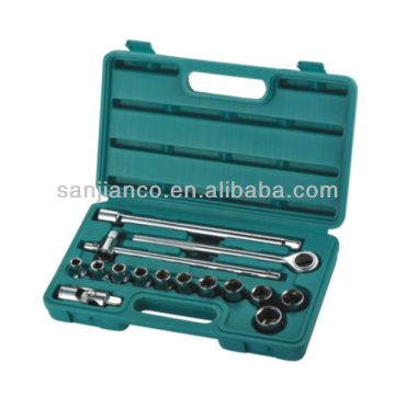 Carbon steel material good price 16pcs socket set (1/2'')