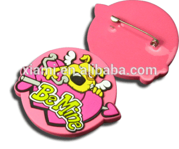 mass production good price embossed lovely angle dog soft pvc pin bush