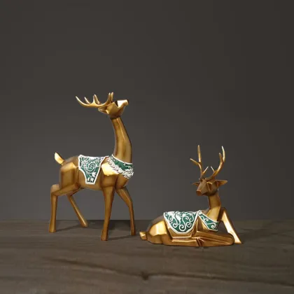 High quality desktop decoration little fiberglass deer statue