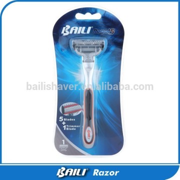 Refillable razor 5 blades razor shaver