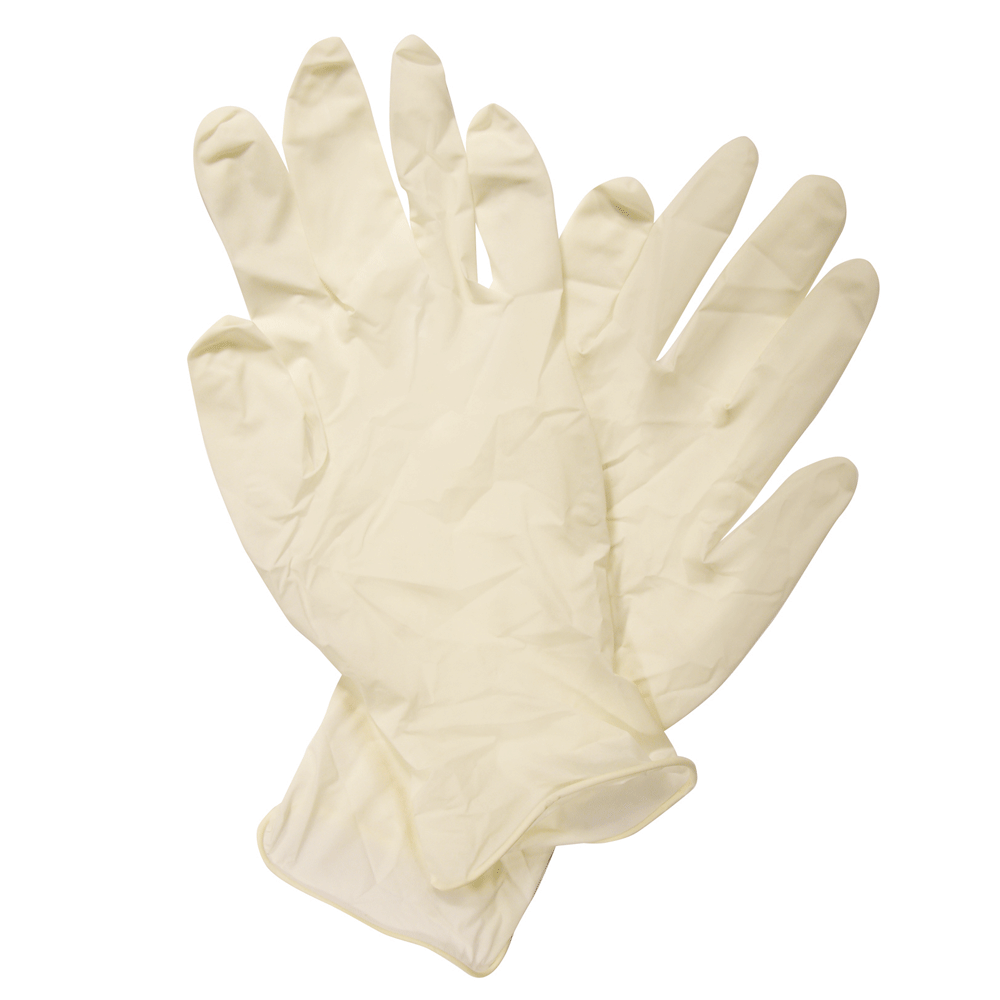 Guantes de examen desechables de látex