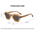 Geometric Hexagon Acetate Sunglasses